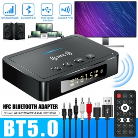 More about Bluetooth 5.0 Sender Empfänger Drahtloser 3,5 mm Adapter AUX NFC auf 2 Cinch Audiowandler