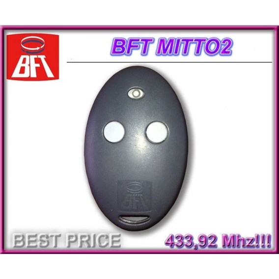 BFT Mitto 2, 2-Kanal-Fernbedienung, 433,92 MHz Rolling Code