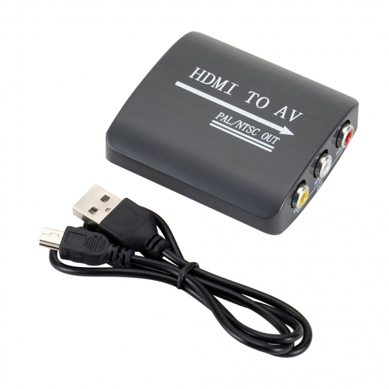 HDMI Zu 3 Composite RCA AV CVBS S Video R / L Audio Konverter Adapter Upscaler