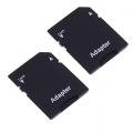 2 Stück Micro SD TransFlash TF-Karte auf SD SDHC-Speicherkarten-Adapter-Konverter