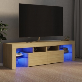 More about vidaXL TV-Schrank mit LED-Leuchten Sonoma-Eiche 140x35x40 cm