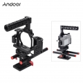 Andoer schuetzender Aluminiumlegierungs-Videokamera-Kaefig + Handgriff + oberer Handgriff + Grundplatte-Film-Herstellungssystem 