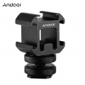 Andoer 3 Cold Shoe Mount Adapter On-Camera Mount Adapter fuer DSLR-Kamera fuer LED-Videolicht-Mikrofonmonitor
