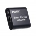 HD-Videoaufnahmekarte mit Loop-Out-HD-USB 2.0-Aufnahmekarte 4K-Eingang 1080P-Ausgang Live-Streaming-Spiel Video Converter Schwar