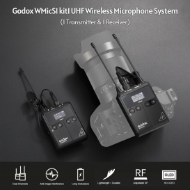 More about Godox WMicS1 kit1 UHF-Funkmikrofonsystem mit 1-teiligem TX1-tragbarem Body-Pack-Sender + 1-teiligem tragbaren RX1-Empfaenger fue