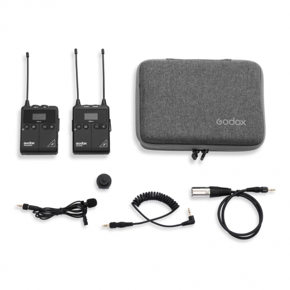 Godox WMicS1 kit1 UHF-Funkmikrofonsystem mit 1-teiligem TX1-tragbarem Body-Pack-Sender + 1-teiligem tragbaren RX1-Empfaenger fue