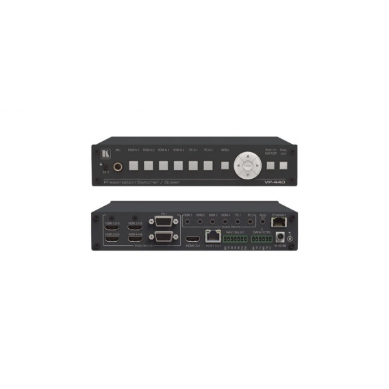 Kramer VP-440 Kompakter HDMI & VGA ProScale Präsentations-Umschalter /-Scaler mit HDBT-Ausgang