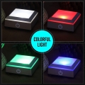 AcserGery 2er-Pack 6-farbige LED-Lichtbasis-Anzeigeplatte mit empfindlichem Berührungsschalter für 3D-Laser-Kristallglas Art