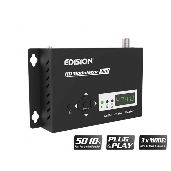 Edision HDMI Modulator 3in1 (DVB-C, DVB-T HD, ISDB-T MPEG4)