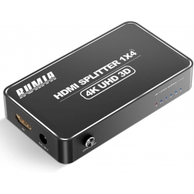 More about CYE HDMI Splitter 4K, RUMIA Aluminium HDMI Switch 1 in 4 Out, 1 in 2 Out HDMI Umschalter Unterstützt 4K@60HZ 3D HD1080P, HDMI Sw