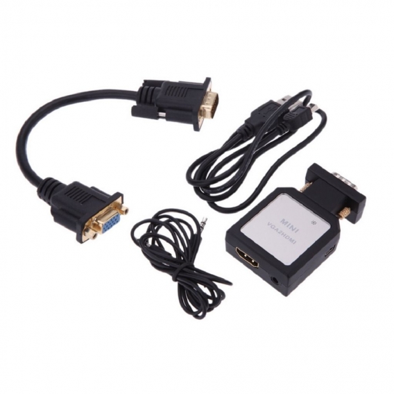 VGA auf HDMI Video und Audio Adapter / Konverter Yatek YK-105
