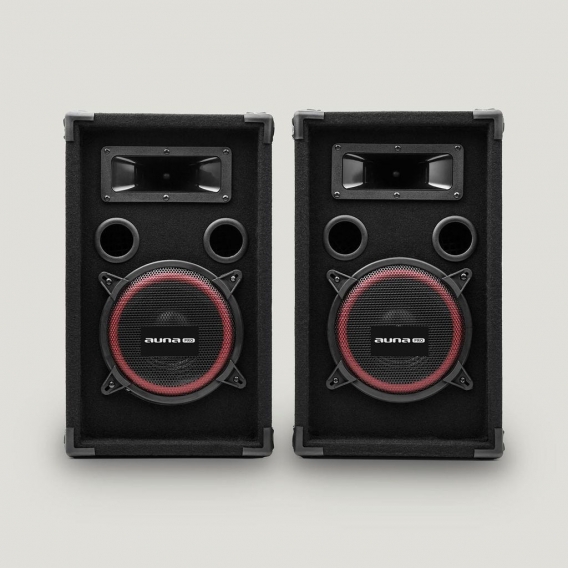 auna Pro PA-220-P passives Lautsprecher-Paar 20cm (8") 2x200W RMS / 2x500Wmax. schwarz