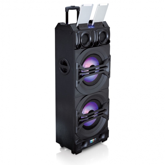 Lenco PMX-350 - Leistungsstarker Party-Lautsprecher mit DJ- und Mixfunktion - 320 Watt RMS - Bluetooth - Integrierter Akku - Par