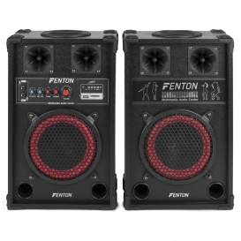 More about Fenton SPB-8 - PA Lautsprecher, Aktivboxen Set, 400 Watt max., 20 cm (8")-Subwoofer, Bluetooth, USB-Port, SD-Slot, MP3-fähig, sc