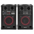 Fenton SPB-8 - PA Lautsprecher, Aktivboxen Set, 400 Watt max., 20 cm (8")-Subwoofer, Bluetooth, USB-Port, SD-Slot, MP3-fähig, sc