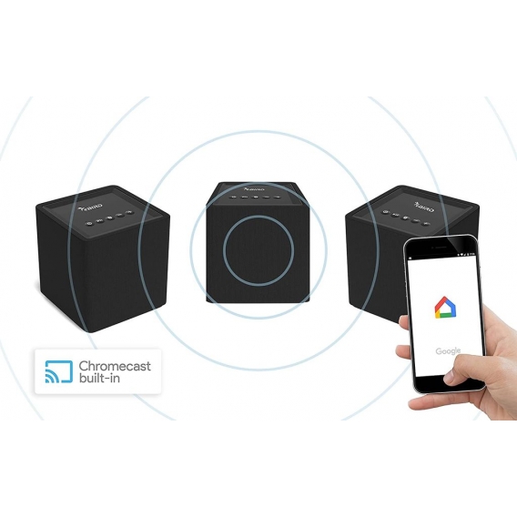 eBIRD WLAN-Lautsprecher mit Chromecast Built-in für kabelloses Musikstreaming | kompatibel mit Android und iOS | Multiroom fähig