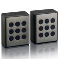 Lenco BTP-200BK Bluetooth Stereo-Lautsprecherset mit 8 Stunden Spielzeit und Accessoires - Grau