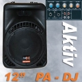 E-Lektron 12600MA DJ PA  Aktiv Lautsprecher 30cm / 12" - EL712600