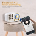 Retro Bluetooth Lautsprecher FM Vintage Radio mit lauter Lautstärke, starke Bassverbesserung, Bluetooth 4.2, kabellose Verbindun