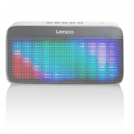 More about Lenco Bluetooth Stereo Lautsprecher mit Partylight BT-200 - 10W, Farbe: Hellgrau