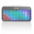 Lenco Bluetooth Stereo Lautsprecher mit Partylight BT-200 - 10W, Farbe: Hellgrau