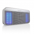 Lenco Bluetooth Stereo Lautsprecher mit Partylight BT-200 - 10W, Farbe: Hellgrau