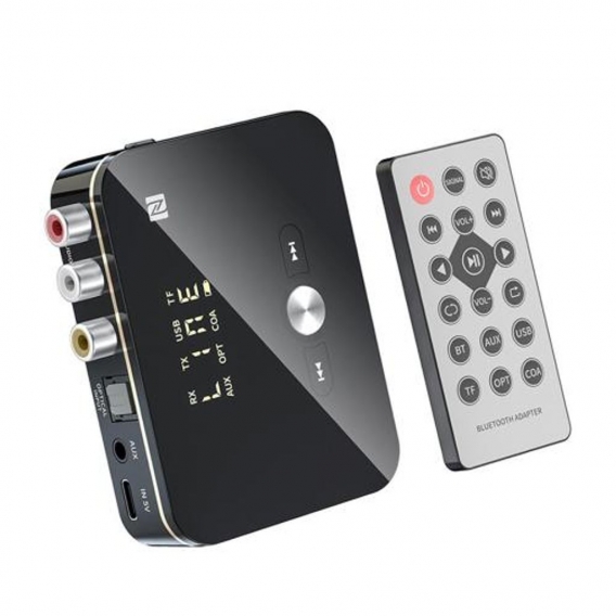 Bluetooth 5.0 Empfänger Sender FM Stereo 3,5 mm AUX Audiokabel NFC Audio Adapter für Computer Heim Stereoanlage Projektor Lautsp