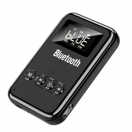 More about Bluetooth 5.0 Adapter Sender Empfänger, FM 300mAh LED Bildschirm Lautstärkeregelung Niedrige Latenz Tragbar Wiederaufladbar Komp
