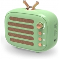 Wireless Stereo Retro Lautsprecher mit FM Radio, tragbarer Bluetooth Vintage Lautsprecher mit eingebautem Mikrofon, 12 Stunden S