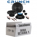 Lautsprecher Boxen Crunch GTS5.2C - 13cm 2-Wege System GTS 5.2C Auto Einbauzubehör - Einbauset für Skoda Octavia 1 1U Heck - jus