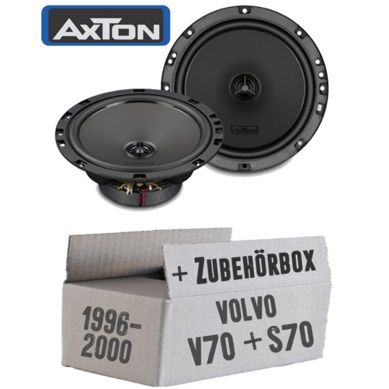 Lautsprecher Boxen Axton ATX165 | 16,5cm 2-Wege 160mm Koax Auto Einbauzubehör - Einbauset für Volvo V / S 70 Front - justSOUND