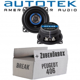 More about Lautsprecher Boxen Autotek ATX-42 | 2-Wege 10cm Koax Lautsprecher 100mm Auto Einbauzubehör - Einbauset für Peugeot 406 Break - j