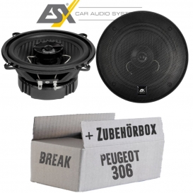 More about Lautsprecher Boxen ESX HZ52 HORIZON - 13cm Koax Auto Einbausatz - Einbauset für Peugeot 306 Break Heck - justSOUND