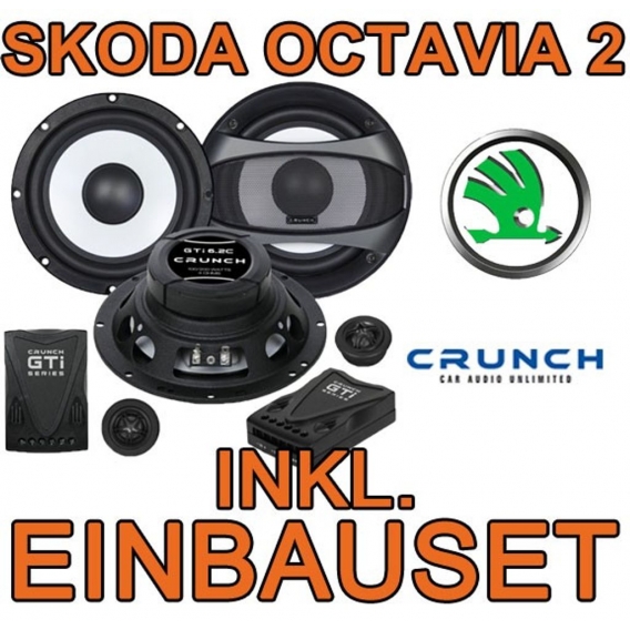 Lautsprecher Heck - Crunch GTi6.2C - 16,5cm 2-Wege System für Skoda Octavia 2 - justSOUND