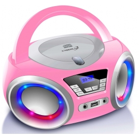 More about Cyberlux CD-Player mit LED-Beleuchtung | Tragbares Stereo Radio | CD-Player | Kinder Radio | Stereo Radio | Stereoanlage | Pink