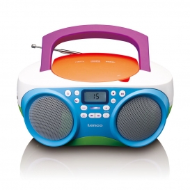 More about Lenco SCD-41 - Tragbares FM-Radio mit CD/MP3-Player - USB-Anschluß - Kopfhöreranschluß - AUX-Eingang - Kinderradio - Bunt