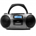 Aiwa BBTC-550MG GRAU Tragbarer Mp3 CD Player mit Radio, Kassette, Bluetooth und USB, CD-Spieler, CD-Player, MC, UKW mobil, unter