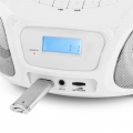 auna Roadie Sing CD-MP3 Karaoke Player Stereoanlage Boombox (Sing-A-Long Funktion, USB-Port, UKW Radio, Bluetooth 3.0, LED-Beleu