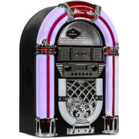 More about auna Arizona Jukebox Retro-Stereoanlage 50er Jahre Musikbox (Bluetooth, 2 x 2 Watt RMS, LED-Beleuchtung, UKW Radio, USB-Port, MP