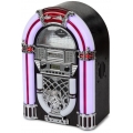 auna Arizona Jukebox Retro-Stereoanlage 50er Jahre Musikbox (Bluetooth, 2 x 2 Watt RMS, LED-Beleuchtung, UKW Radio, USB-Port, MP