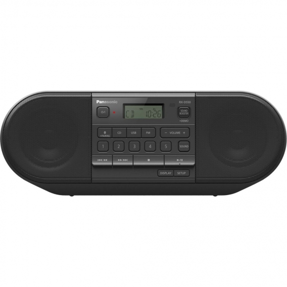Panasonic Radio CD Player RX-D550E-K Boom Box USB Bluetooth Netz-Batteriebetrieb