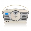Ices ISCD-33 Cream White - Tragbares Retro-radio, CD,MP3