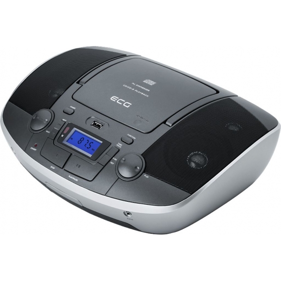 ECG CDR 1000 U Titan CD-Radio mit USB – CD, CD-R/RW, MP3, AUX-Eingang, 30 Tuner-Vorwahlen, LCD-Anzeige mit Hintergrundbeleuchtun