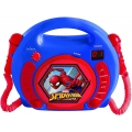 Lexibook Marvel Spider-Man Peter Parker CD-Player mit 2 Spielzeug-Mikrophonen, Kopfhöreranschluss. Batteriebetrieben, Blau / Rot