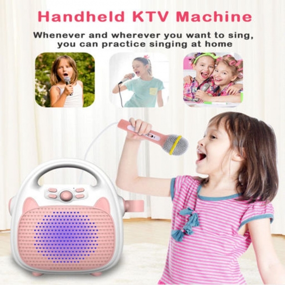 2 Stück Kids Karaoke Machine Spielzeug2-teiliges Datenkabel2 Stück Handbuch