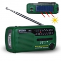 Tragbares Kurbel-Radio, Weltempfänger, Degen DE13 FM AM SW Kurbel-Dynamo Solarenergie für den Ausnahmezustand