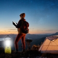 Outdoor Notfallradio Kurbelradio Notfall Solarradio mit LED Lampe für Camping, Wandern, Wandern