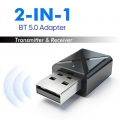 KN320 Audio Adapter USB BT 2 in 1 Sender- / Empfängeradapter Mini Portable Earphone Audio Drahtloser Empfänger