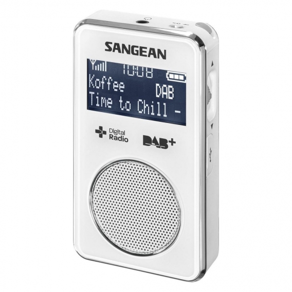 Sangean DPR-35 portables DAB+ Radio Lautsprecher, wiederaufladbar versch. Farben Farbe: Weiß