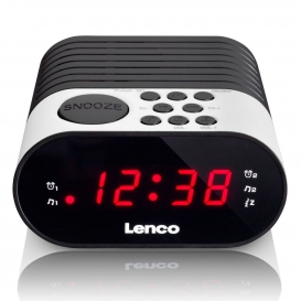 More about Lenco CR-07 White - FM-Radiowecker mit Sleeptimer und doppeltem Alarm - Weiß